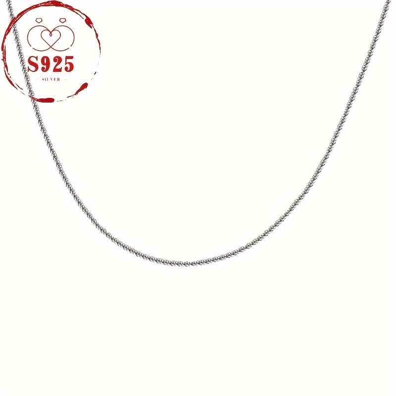 

Sterling Silver S925 Sparkling Stars Necklace, 1.5mm Slim Link Chain, Simple & Elegant Design, Sexy Clavicle Jewelry, Versatile And Stylish, Perfect Gift For Girlfriend