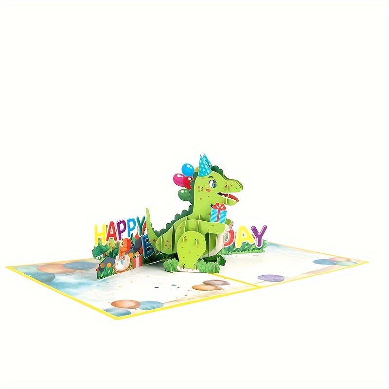 3d Dinosaur Popup Greeting Card Anniversary Valentines Day - Temu