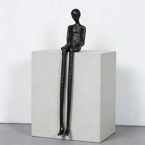 abstract modern minimalist tall figure sculpture long legged person statue space themed decor suitable for living room entrance hall desktop display piece contemporary home furniture art decorations