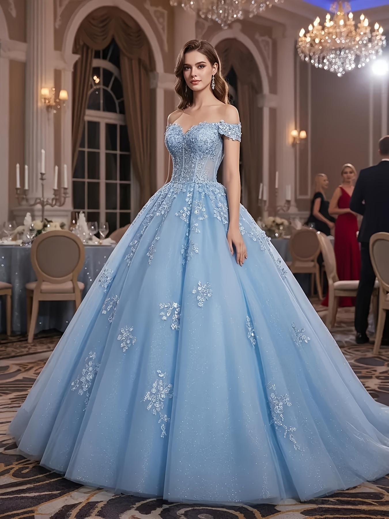 big women dresses Jacquard Brocade Ball Gown Plus Size Thick Enough Zipper:Without Nursing Zipper 6 guest dresses if SAVE20