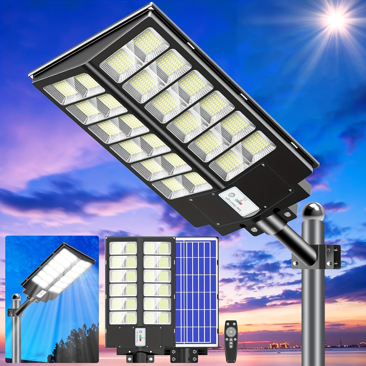 

Solar Street Lights Outdoor - Solar Parking Lot Lights Commercial 4800w 360000 Lumens Led Solar Street Light Dusk To Dawn With Motion Sensor