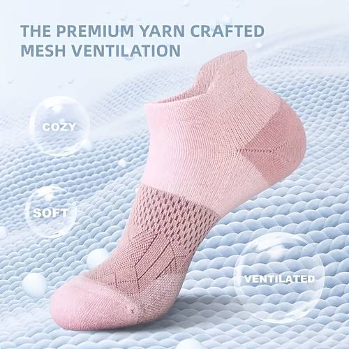 6pcs womens compression socks 3 pairs arch support low cut ankle socks warm moisture wicking breathable athletic casual socks multiple colors purple beige durable for suitable for gym use