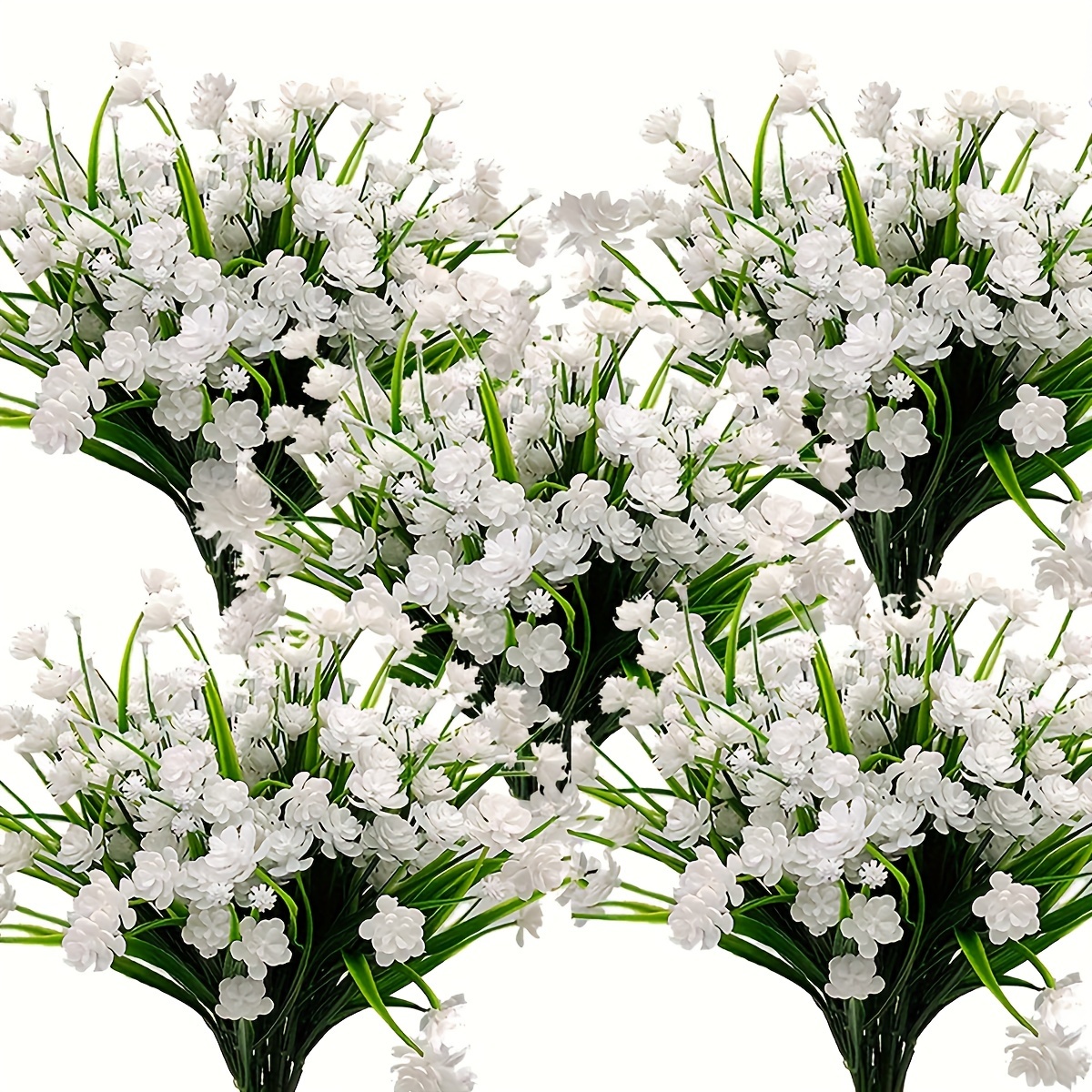 10 Bundles Artificial Flowers Outdoor Uv Resistant Fake Plants Indoor Outside Hanging Planter Home Garden Decor