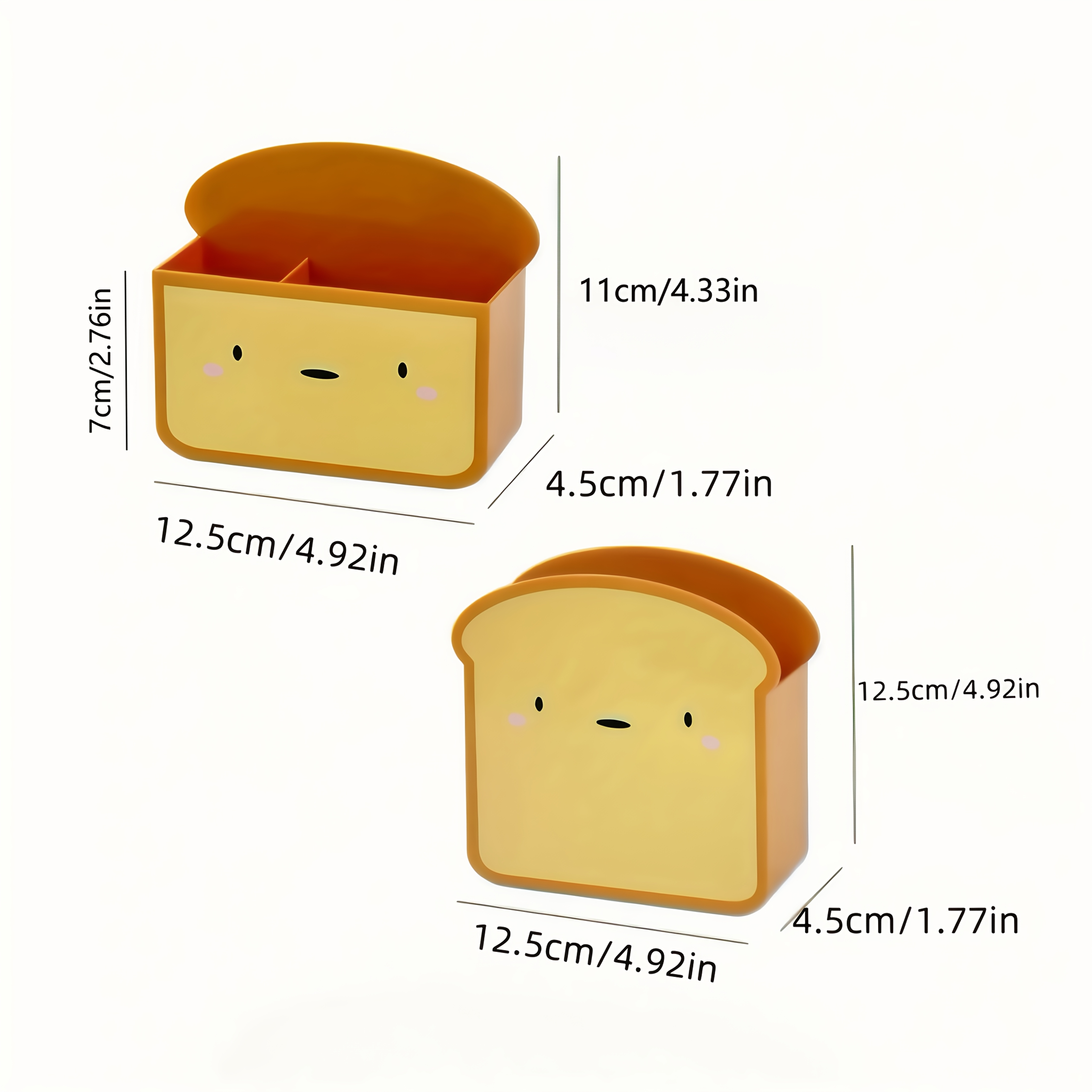 2pcs cute toast pastel magnetic kitchen storage racks multifunctional floating shelves for utensils spices and more no assembly wall mounted plastic organizers with strong magnetic backs for home kitchen or bathroom use kitchen accessories utility racks Product details 2