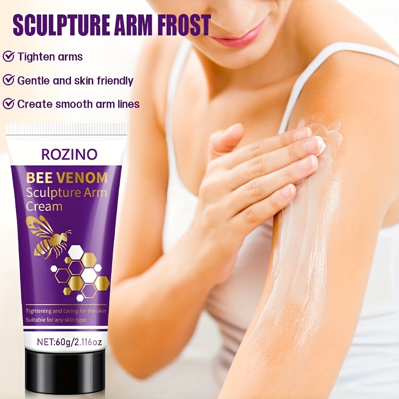 [Instant Tightens]Bee Venom Sculpture Arm Cream, Moisturizing Firming, Instant Tightens Loose Droop Light Beige, for Arms, Abdomen, Thighs, Buttocks Light Beige-Tightens, Lifts, Improves Light Beige Loose Aging, Accumulation Appearance, Suitable for
