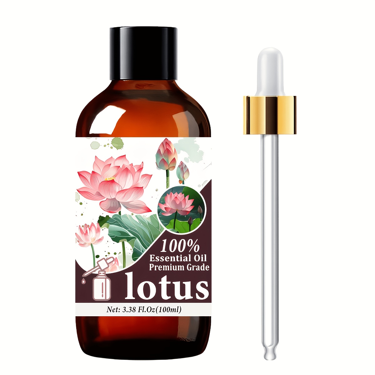 Image of Lotus Essential Oil - Extremely , Essential Oil - Moisturizing, Suitable For Skin, Hair, Nail Care, Bath, Unisex - Massage Oil
