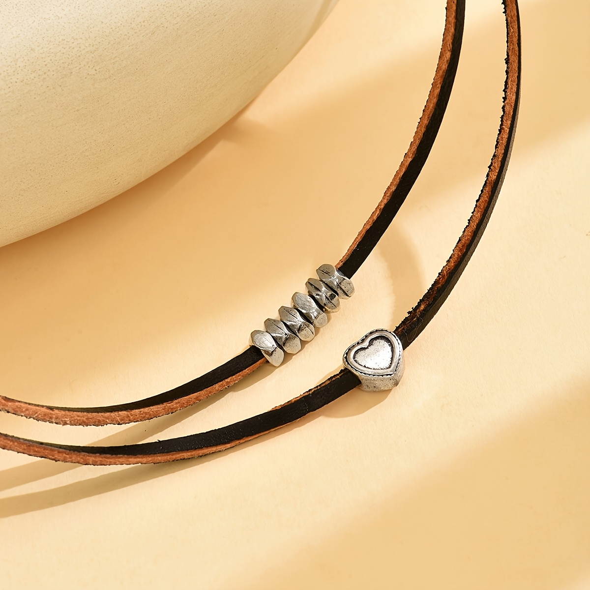 1pc bohemian style layered leather choker necklace Temu Australia