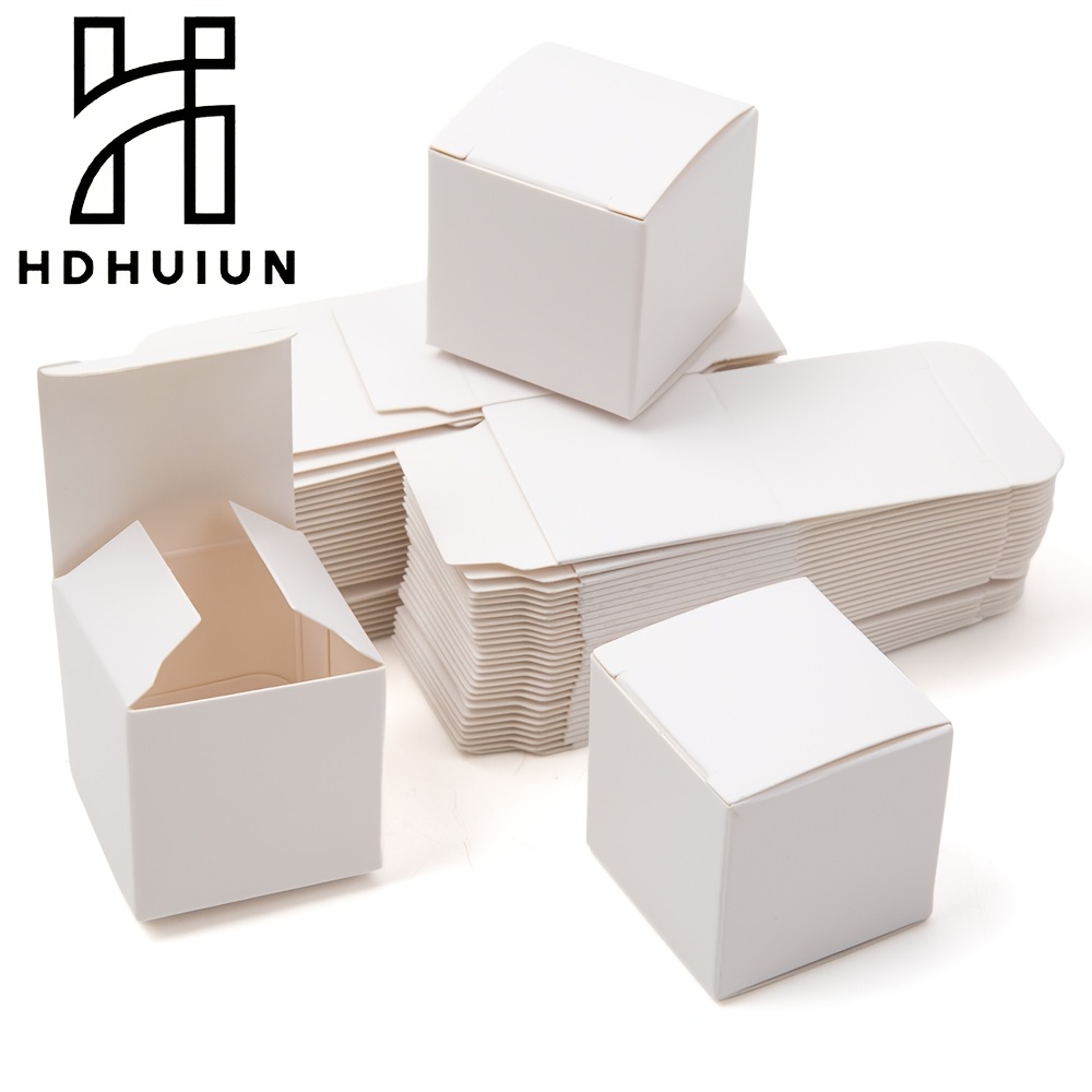 TEMU Ensemble de 30 petites boîtes en papier blanc de 1,57 pouces, conçues avec des couvercles et du carton pliable, parfaites pour des occasions