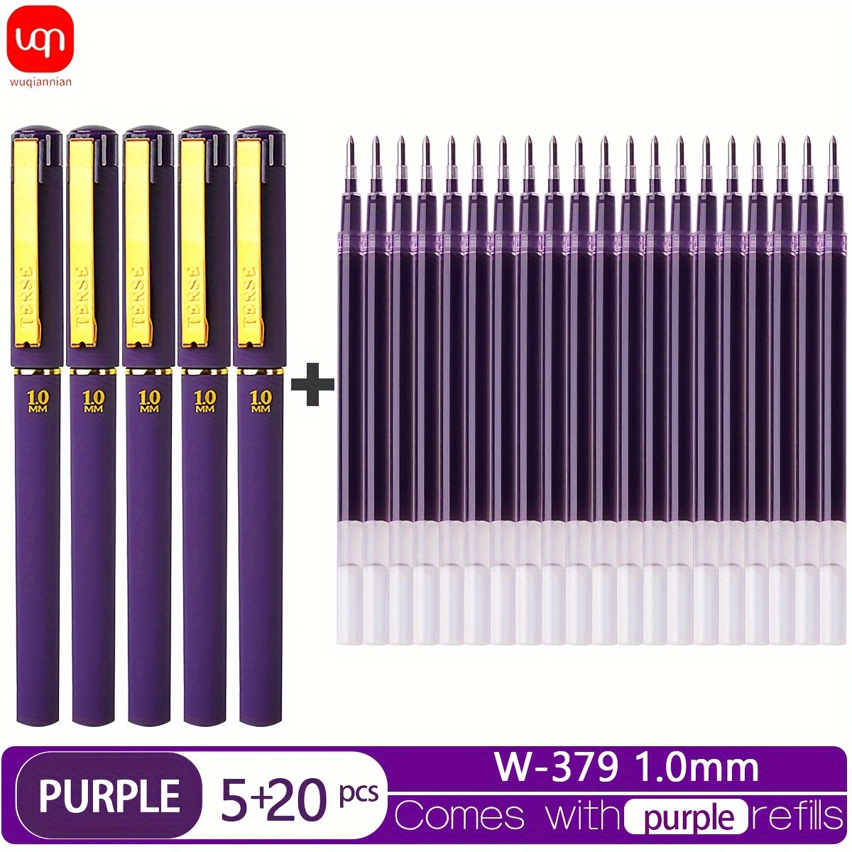 wqn purple gel pens purple set ink bullet 1 0mm school and office   pen supplies stationery hard pen calligraphy pen large capacity back to   0