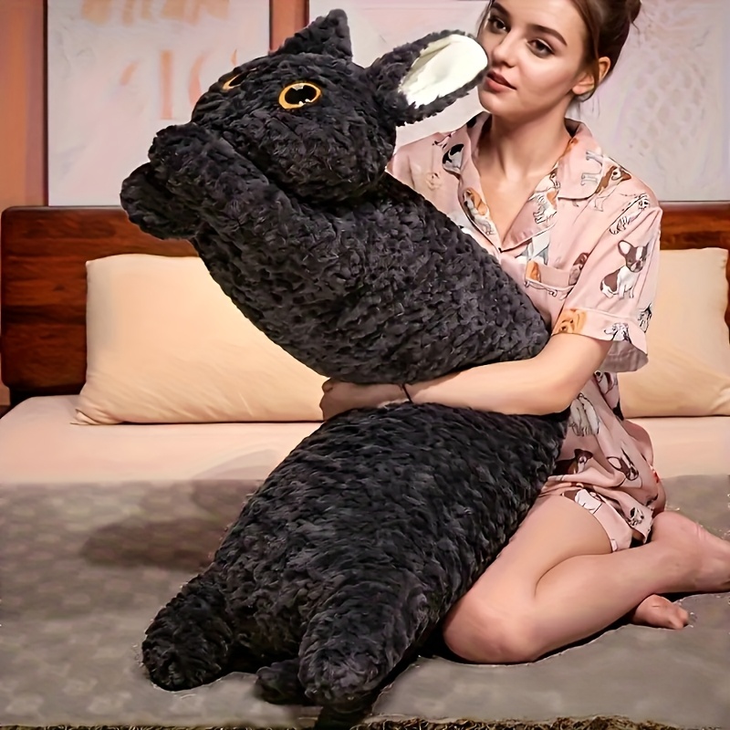 Ultra-Soft and Cute Cat Long Pillow - Perfect Side Sleeper, Versatile Cushion, Hand Washable, Modern Design, All-Season Comfort