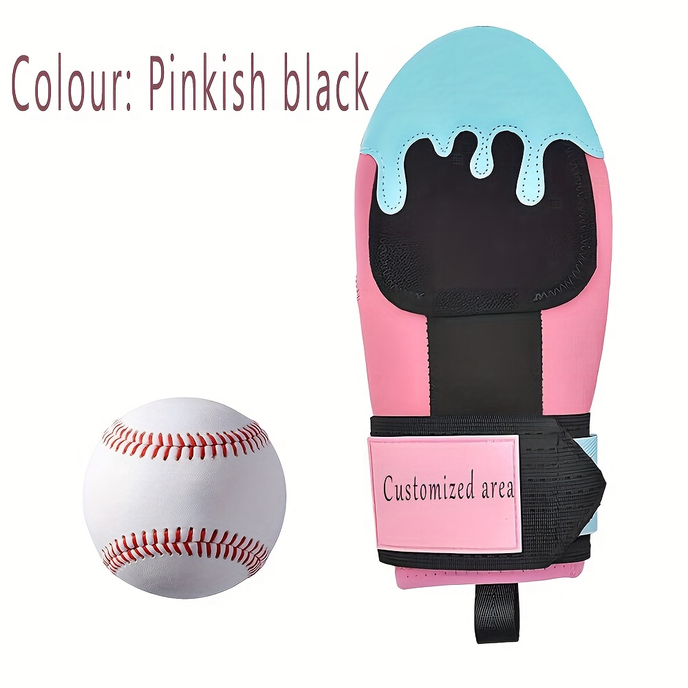TEMU Two-piece Baseball Glove + Hard Baseball Combination Set, Universal Baseball And Softball Sliding Glove For Adults, Elastic Sliding