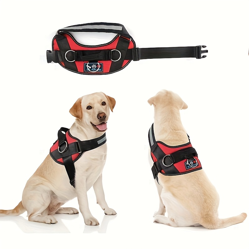 No-Pull Reflective Dog Harness, Breathable Adjustable Vest with Handle