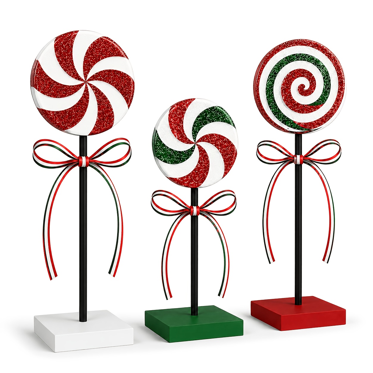 TEMU Christmas Party Table Centerpiece, Wooden Candy With Ribbon Decoration, Christmas Home Decor, Perfect For Tiered Trays, Kitchen, Living Room,