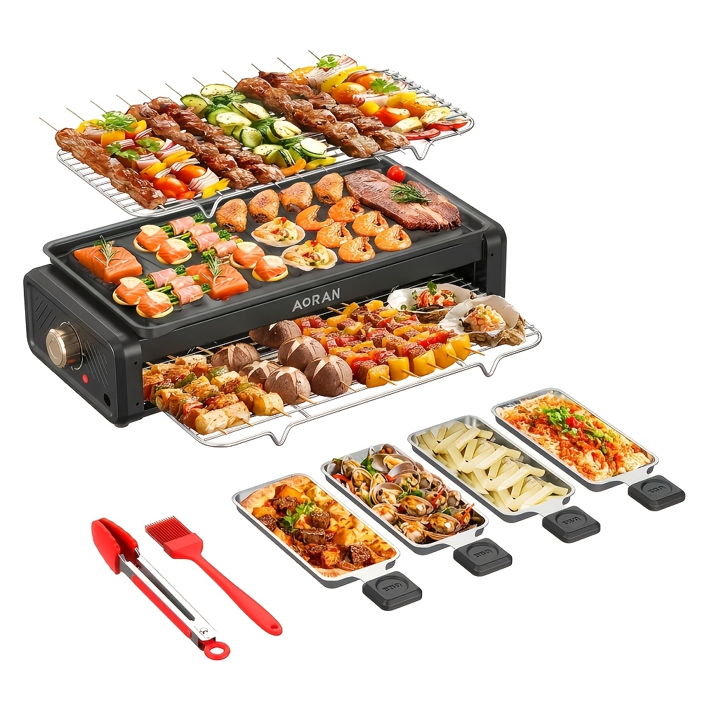 smokeless electric grill indoor grill detachable non stick