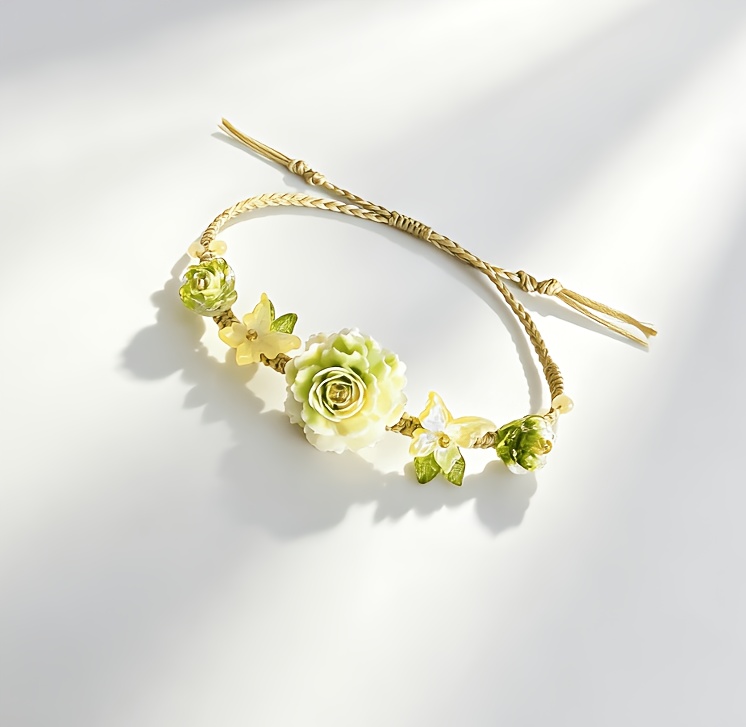 Two-Tone Rose Handwoven Bracelet