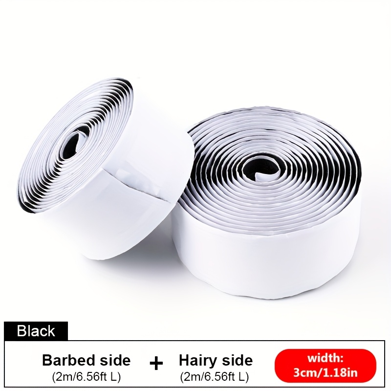 TEMU 2 Rolls 2m Strong Double-sided Adhesive Tape, 30mm Wide Black, Extra Strong For Sewing, School, Office, Home - Sticky Back Strip, Home