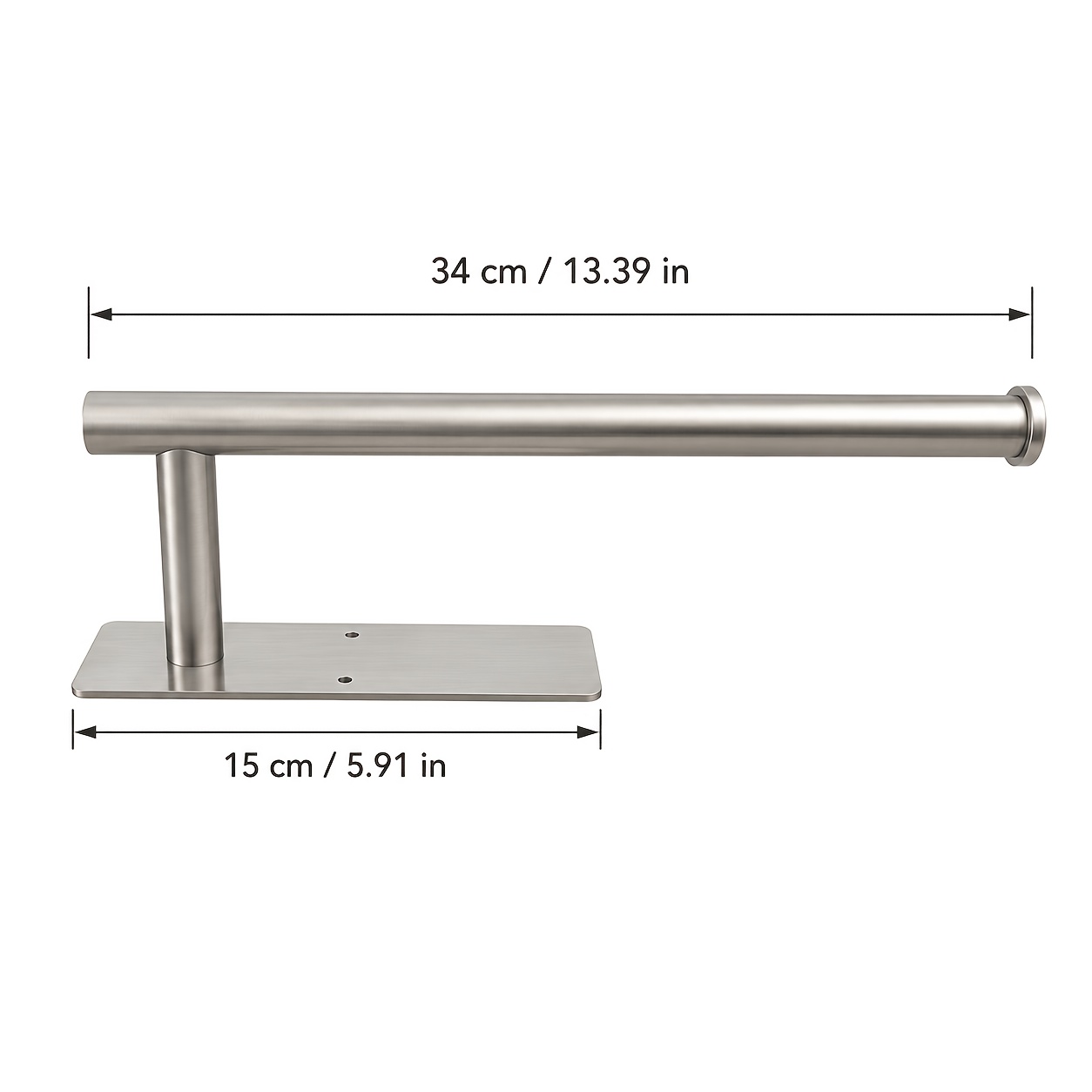 TEMU Tissue Holder, Toilet Paper Dispenser, Wall-mounted No-drill, For Plastic Wrap, Towels, Multipurpose, Suitable For Bathroom And Kitchen Storage
