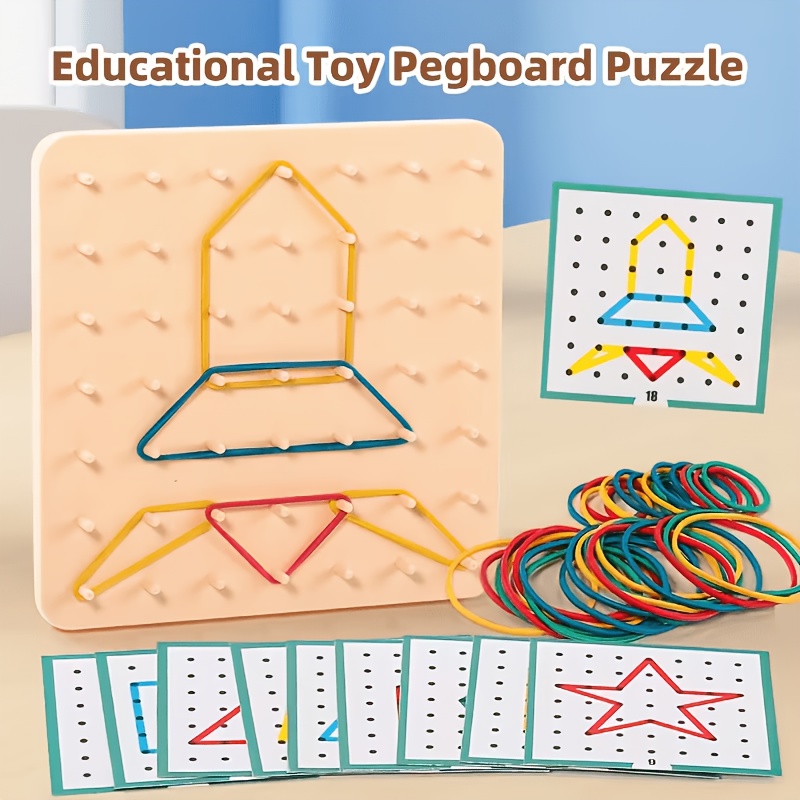 Geometric Shape Puzzle Board, Educational Game