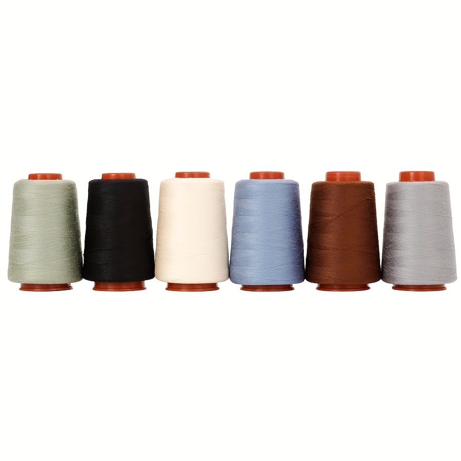 E-shop 6 Rollen 800 Yards Kleine Nähgarn – 100% Polyester Denimgarn für Hochgeschwindigkeitsnähmaschinen (Modell 402), Lebendige Farbauswahl, Langlebig
