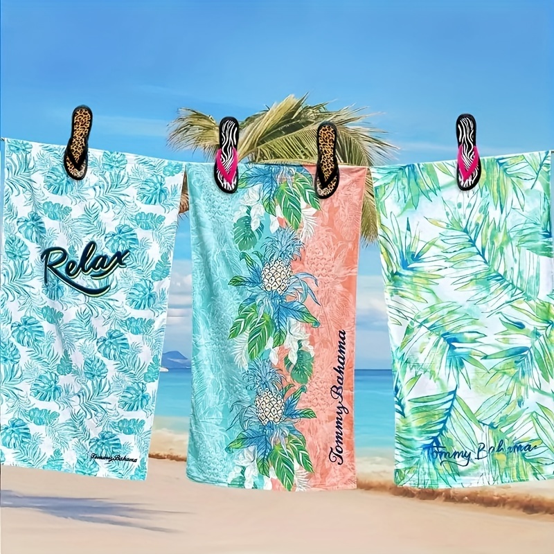Lot de 8 pinces à serviettes de plage colorées, grandes, pour