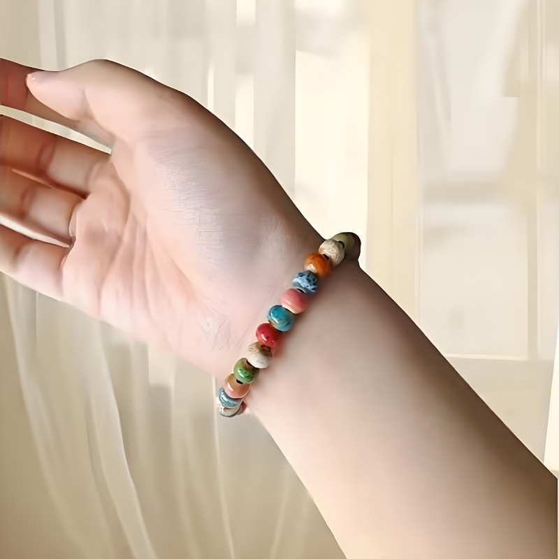 Dopamine Colorful Ceramic Bead Bracelet for Women