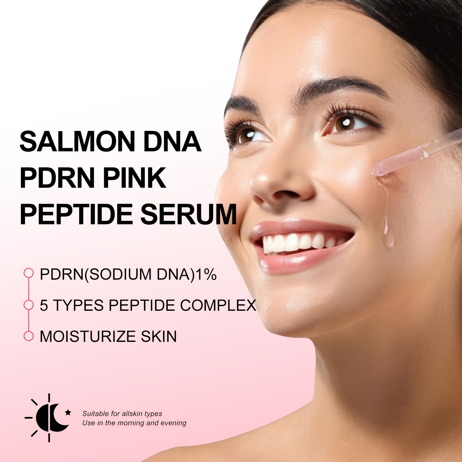 SUMAX Salmon Pink Peptide Skin Essence Is a Moisturizing Facial Essence with Salmon Oil And Various Peptide Molecules, Designed Specifically for Dry Skin During The Autumn And Winter Seasons, with a Volume of 1.52 Fl. Oz