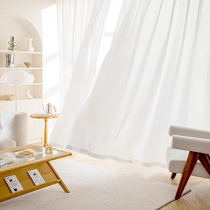 Image of 1pc Of Contemporary, Minimalist Window Curtain For The Living Room, Bedroom, Or Balcony, Designed To Block Sunlight And Provide Insulation