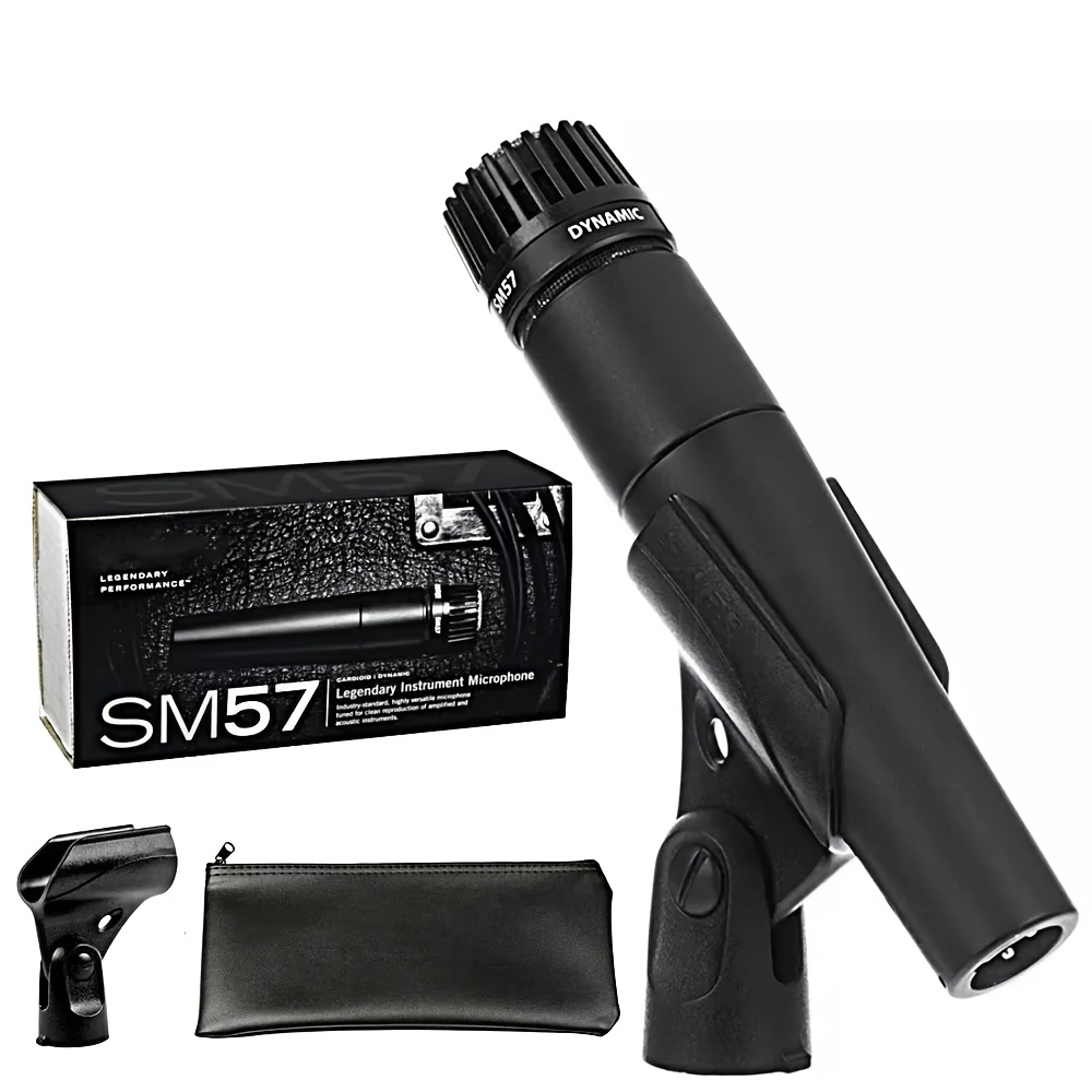 

Microphone - Professional Handheld Wired Mic For Stage, Karaoke & Vocal Recording, 6.35mm Jack, Black With Accessories (no Battery Required)