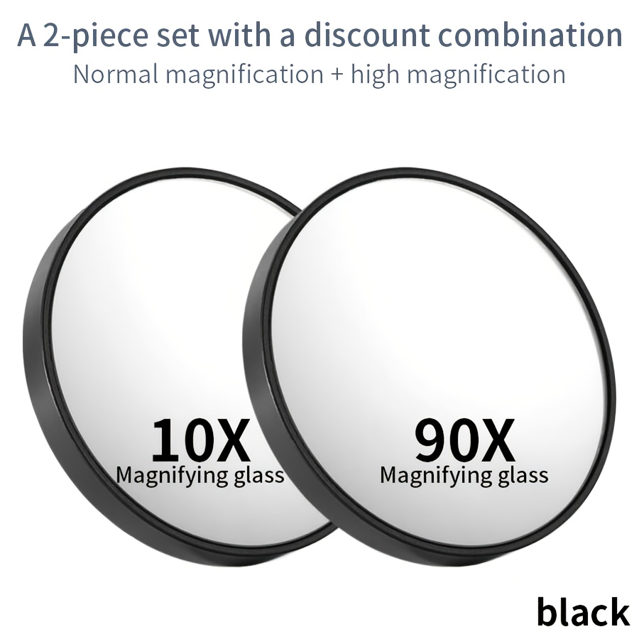TEMU 10x/90x Makeup Magnifying Mirror With Suction Cups. Mirror Held Or Attached To The Wall For A . The High-definition Mirror Image Remains Clear