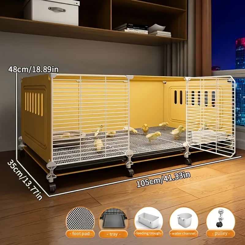 TEMU Chicken Cage Breeding Cage Chicken Cage Indoor Household Chicken Coop Chick Cage Pet Supplies
