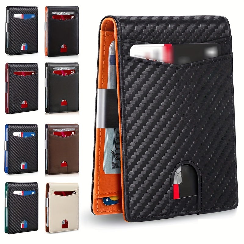 Cartera para hombres con bloqueo RFID de 12 ranuras - Cuero falso negro, Diseño antirrobo con cierre de cremallera seguro, múltiples ranuras para tarjetas e ID, ideal para negocios y uso diario, Cartera de negocios | Diseño de cartera moderna | Cierre de cremallera duradero, Cartera RFID