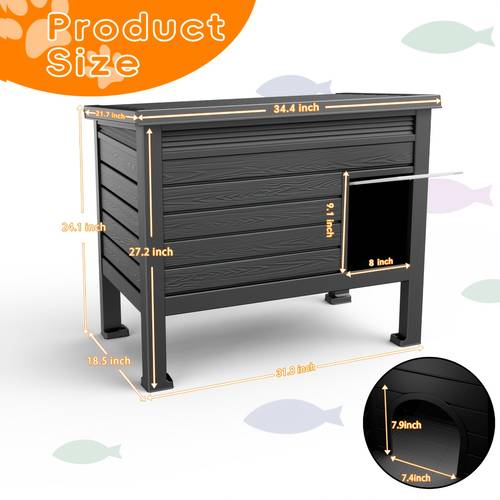 high legged cats nest and chickens nest are suitable for in and can enter and leave ventilation and and outdoors the roof is designed from water and