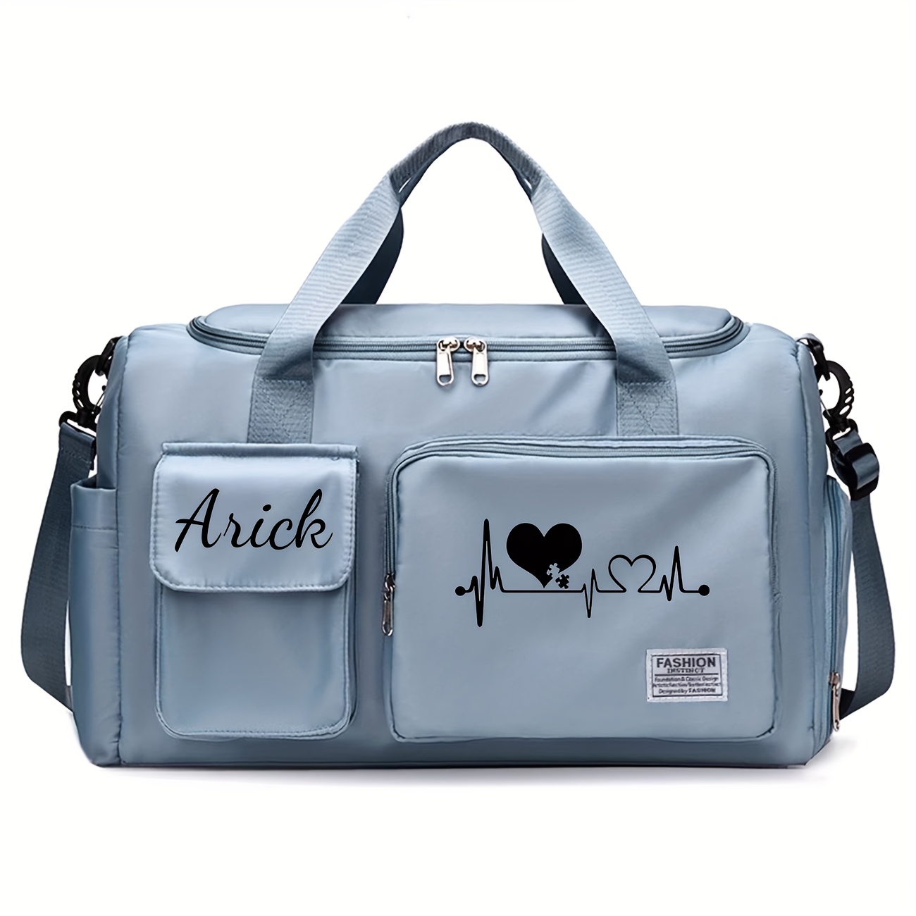 TEMU Borsa da viaggio personalizzata con stampato, multifunzionale da palestra, borsa da viaggio casual in nylon a grande capacit�, , adatta per