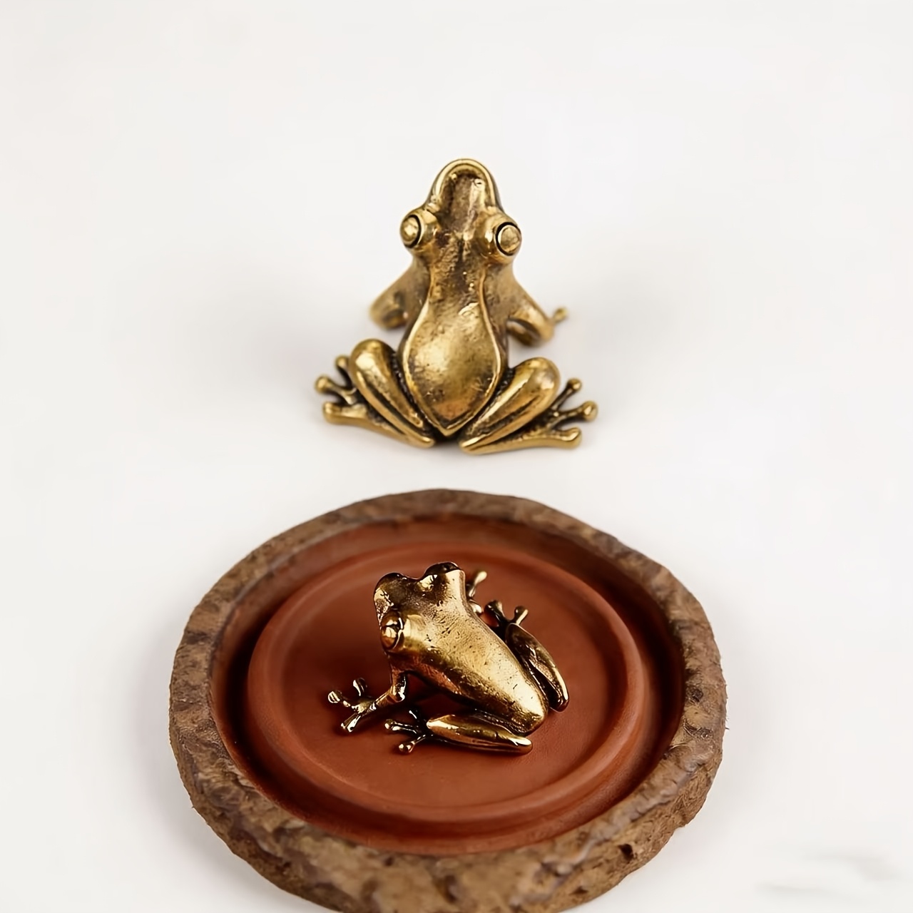 TEMU Retro Metal Frog Desktop Ornament Insect Ornament Office Desktop Ornament 2 Piece Set