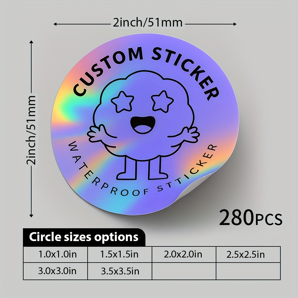 Personalized Holographic Vinyl Stickers for Business Logos