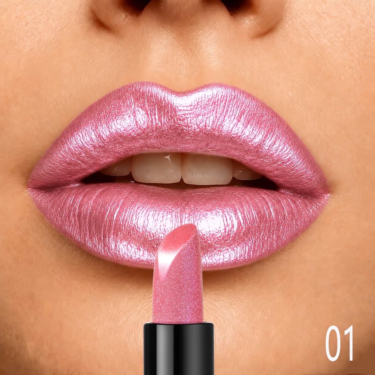 8-Color Pearlescent Shimmer Lipstick Suitable for Skin Types - High-Gloss Creamy Moisturizing Lip Gloss with Long-Lasting Hydration, Creamy & Fine Shimmer for Music Festival Party Makeup, & Tinted Lip Gel