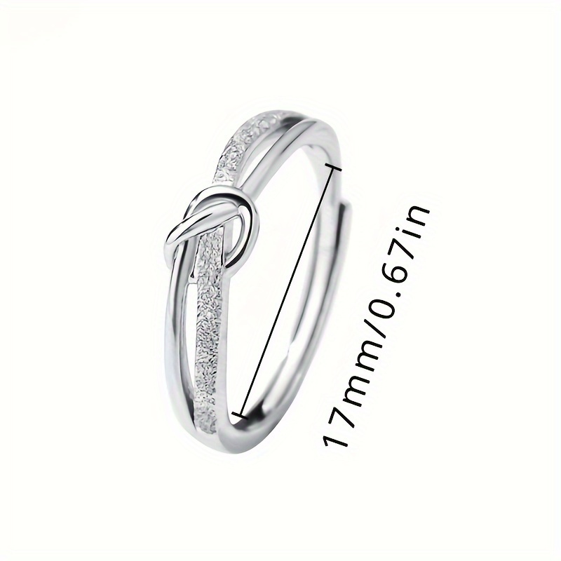 Women's S925 Sterling Silver Plain Open Ring, Niche Temperament