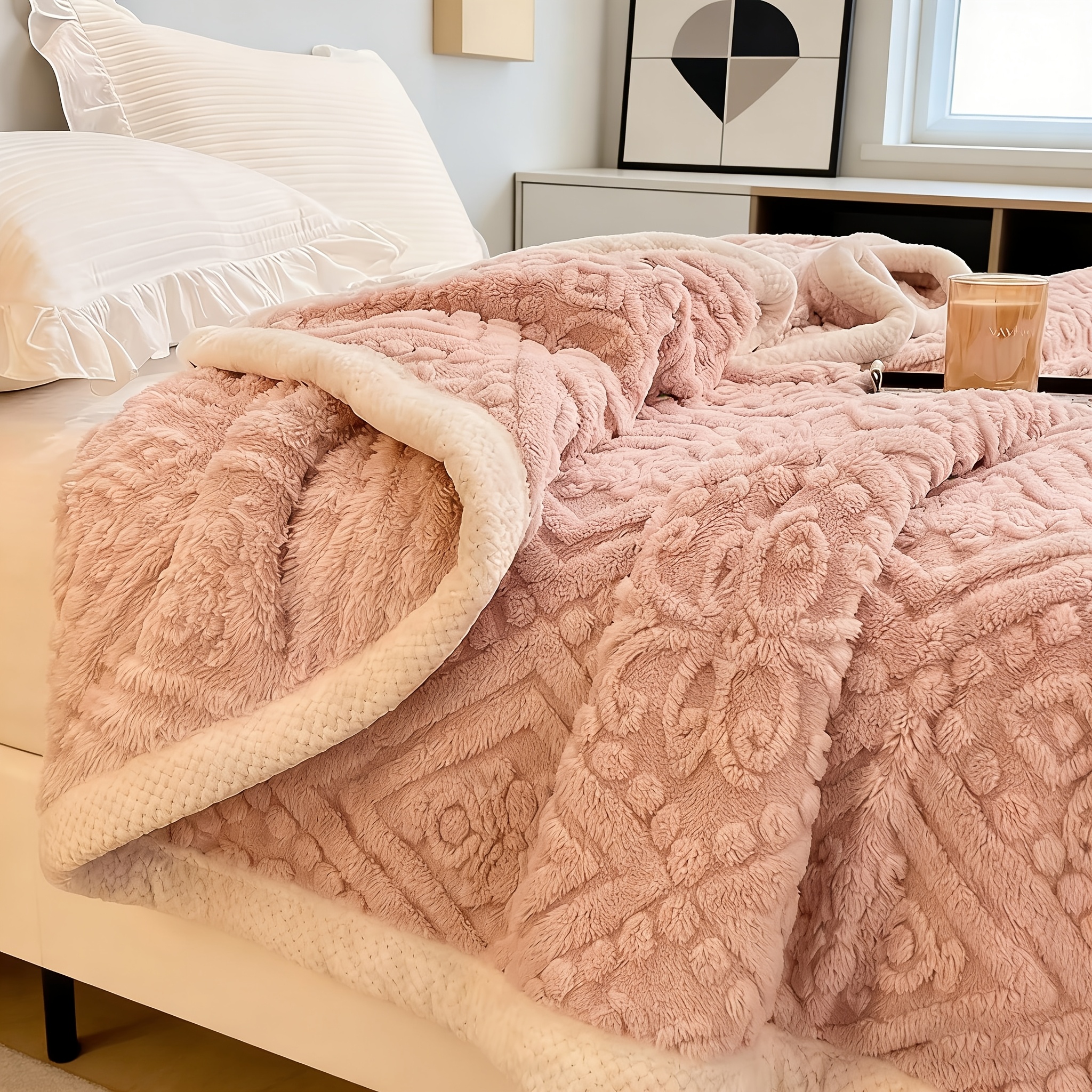 thickened ultra soft flannel coverlet suitable for sofas beds offices and travel soft warm and comfortable blanket machine washable ideal christmas gift and   small throw multiple colors  