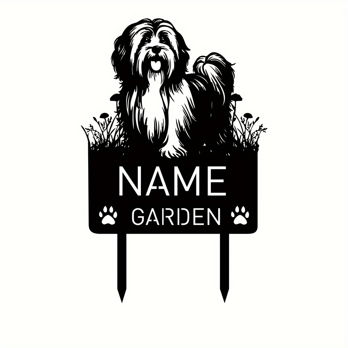Custom Havanese Metal Memorial Garden Stake Personalized Pet Grave Marker Name Sign Remembrance Stake Decor Dog Loss Christmas Birthday