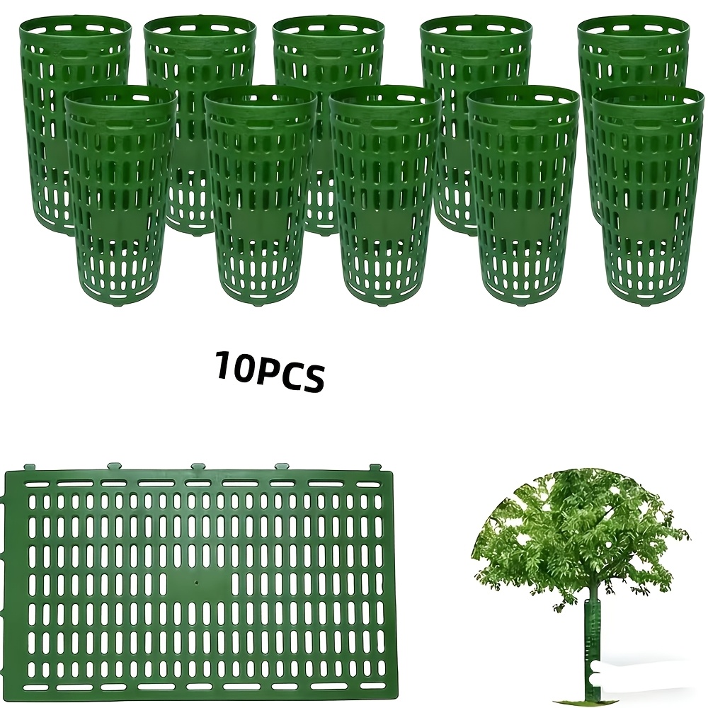 TEMU Lot de 10/20 Protecteurs de Tronc d'Arbre Réglables, Convient aux Jeunes Arbres, Anneau de d'Arbre Rétractable en Plastique, Laminée Respirante,
