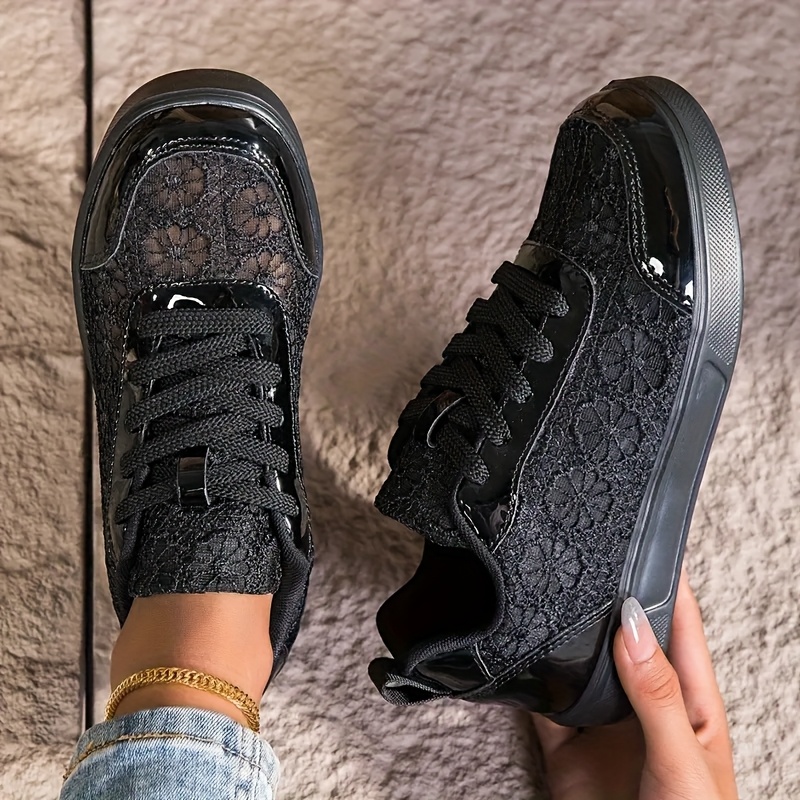 elegante damen sneaker spitze atmungsaktiver stoffoberteil Temu