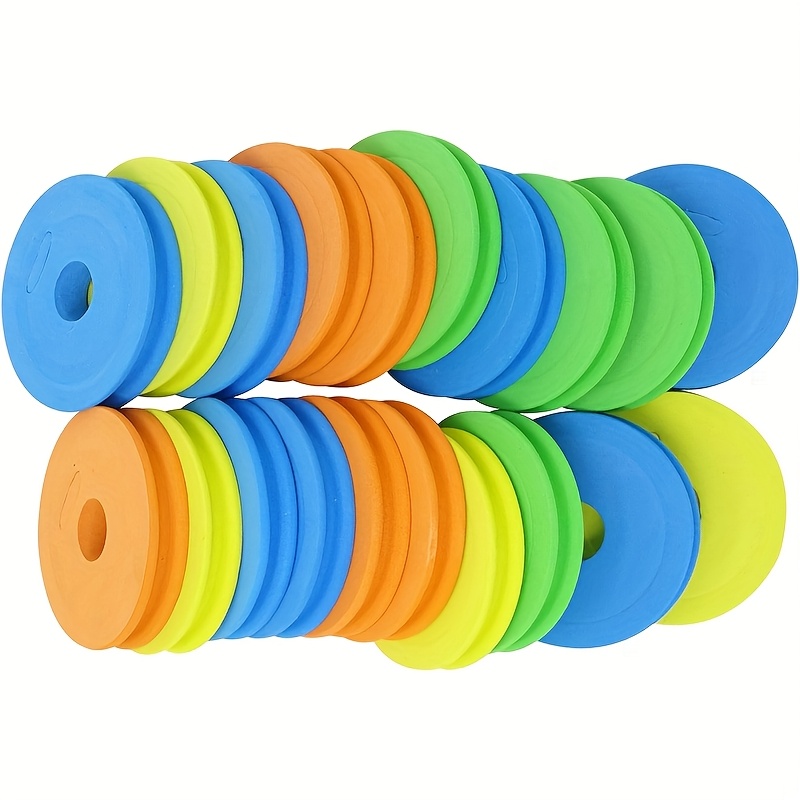 

[20pcs Fishing Line Organizer Foam Board] 20pcs Round Fishing Line Spool Foam Board, Mixed Color Foam Material, For Fishing Line, Hooks & Tackle Storage, Fishing Line Organizer With Sku Pack