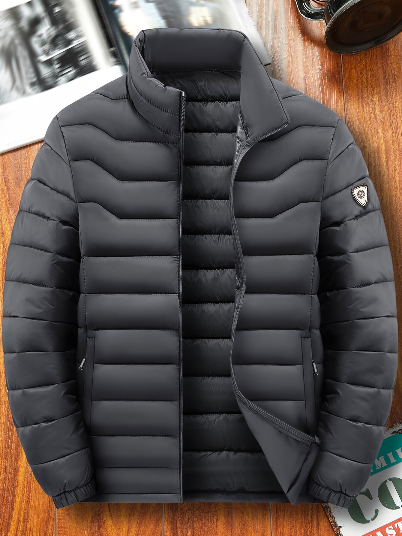 herren winddichte winterjacke kälteschutzmantel stehkragen Temu