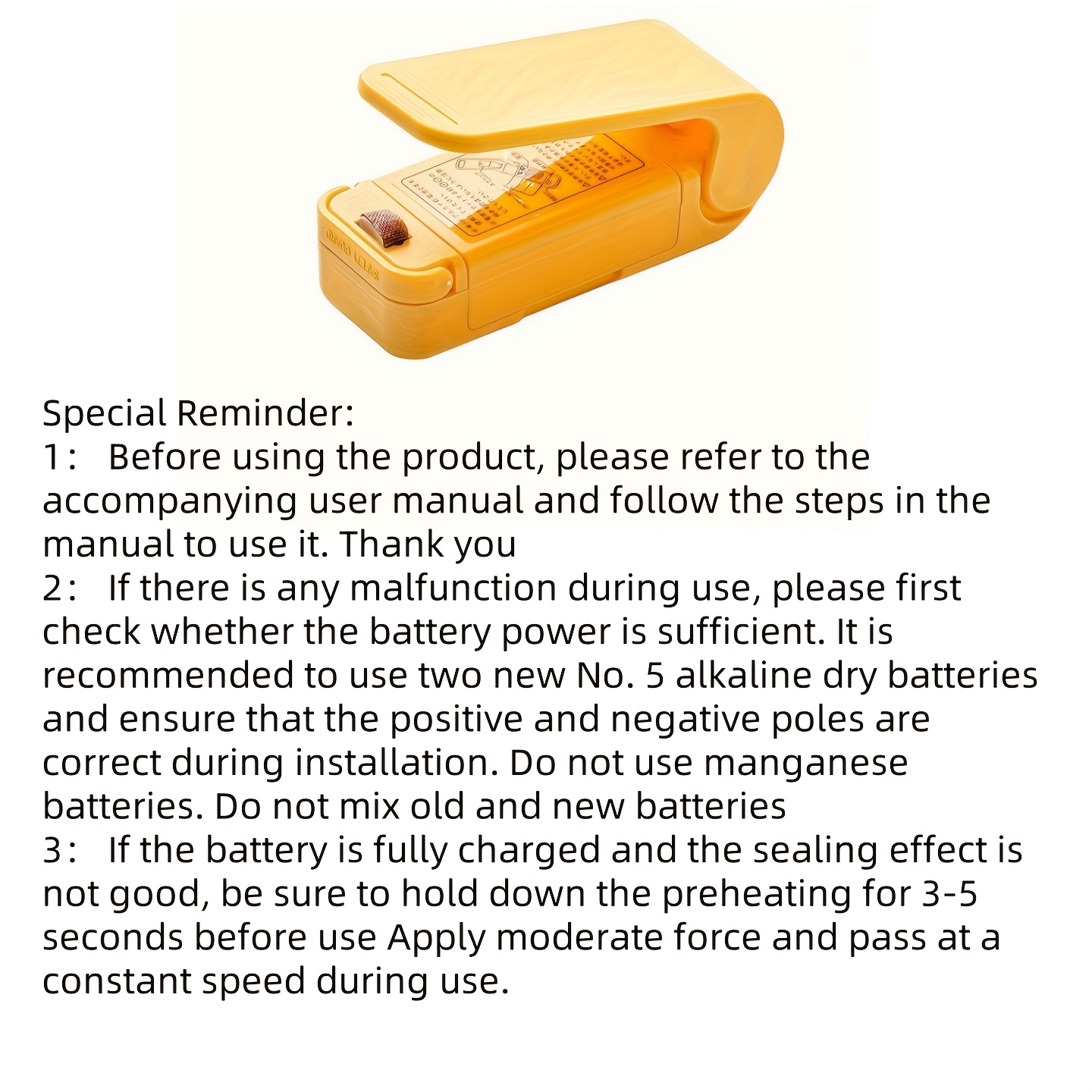 1pc Portable Bag Heat Sealer, Plastic Package Storage Bag Snack Sealer Clip Mini Sealing Machine Handy Sticker Seal For Food Snack Gadgets