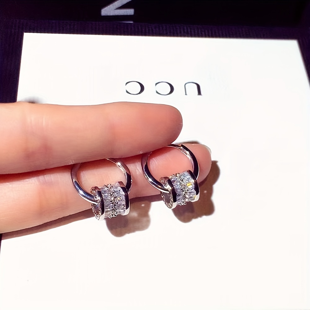 TEMU Luxury With Sparkling Cubic Zirconia - Cute & Women's Jewelry, Weddings & Casual Attire, Ideal Christmas Gift