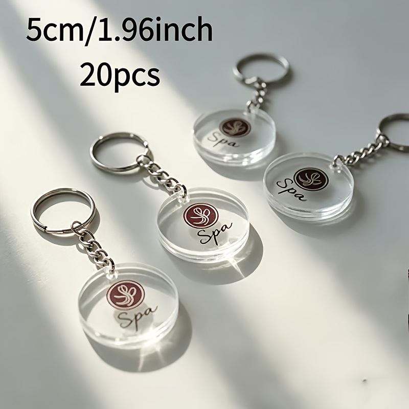 20 Acrylic Keychains - Add Photos, Logos, Or Text - Great For Backpacks And Unique Gifts, Perfect For Family, , Couples, Or Clients - Durable Acrylic Keychain | Custom Key Ring