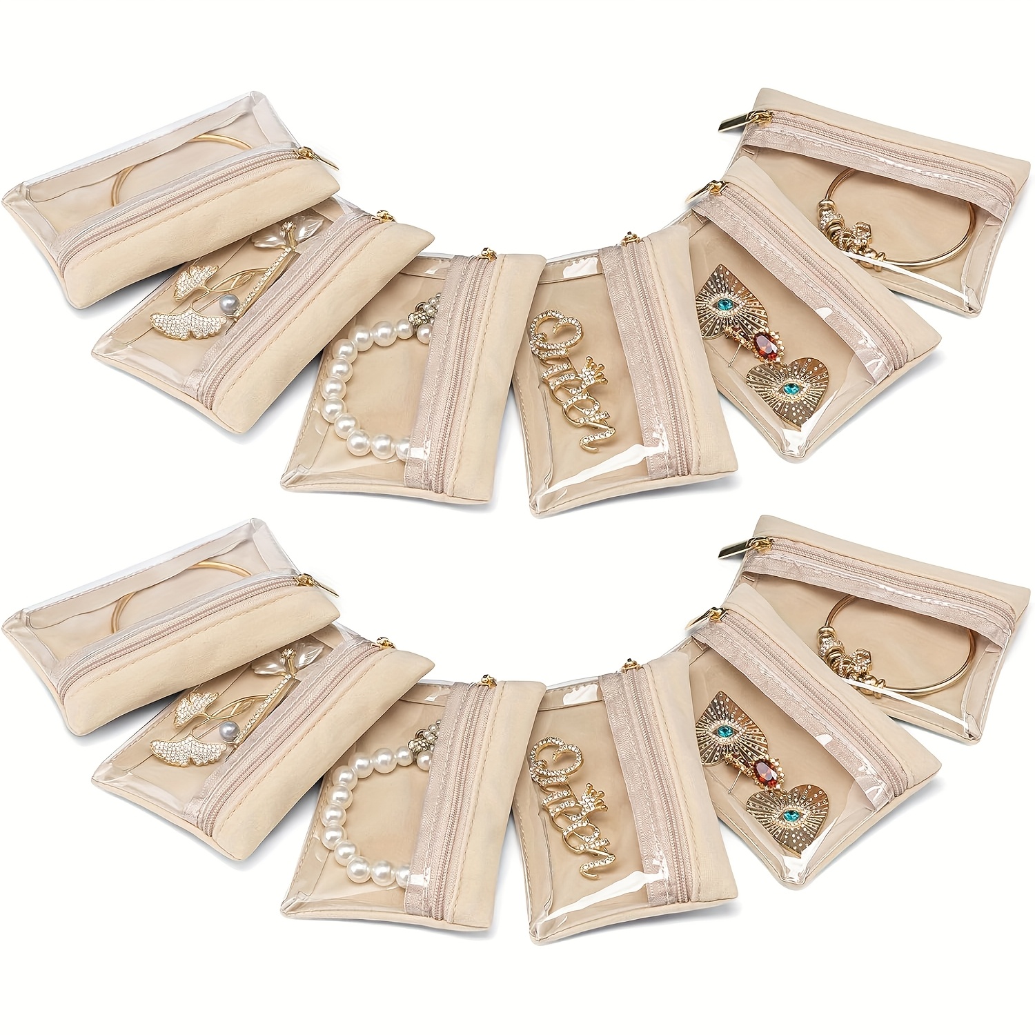 travel jewelry bags 12pcs storage pouches organizer case for women Product details 1