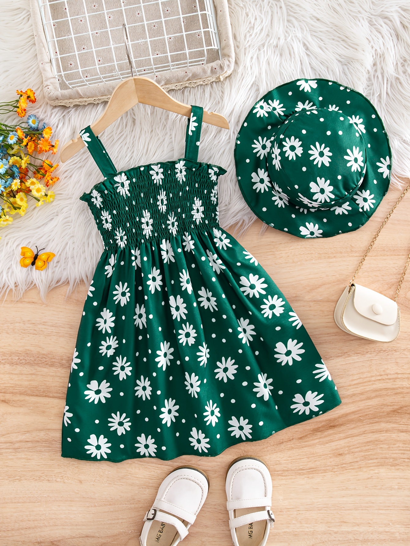 2026 summer new cute girls girly floral cami dress korean