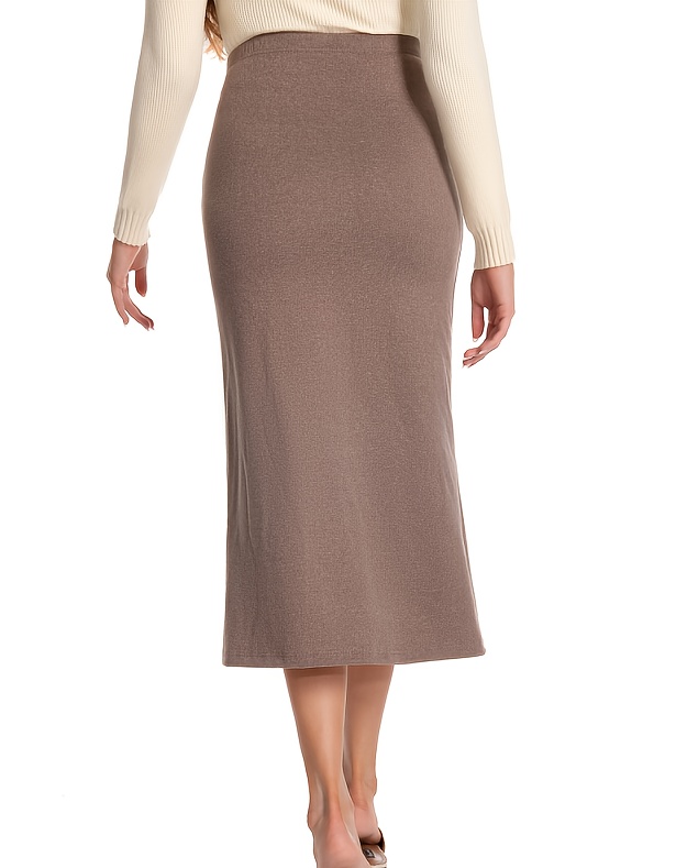 jupe chaude épaisse en   pour femme - robe longue décontractée avec soutien moyen, couleur  ,   pour lautomne et lhiver, vêtement confortable   et les tenues décontractées, vêtement   | style décontracté | jupe Détails du produit 2