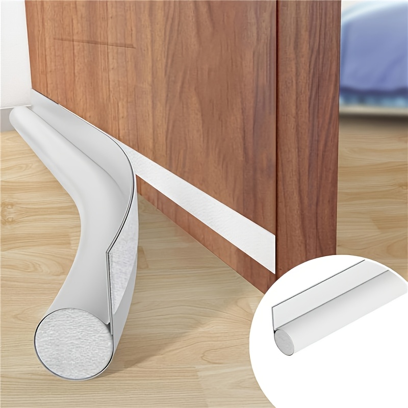 1pc Single-Sided Door Bottom Seal Strip Wear-Resistant Seam Tape Soundproof Windproof Dustproof Insect Magic Adhesive Sealing Strip